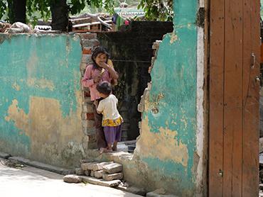 Poor children withoput education in India