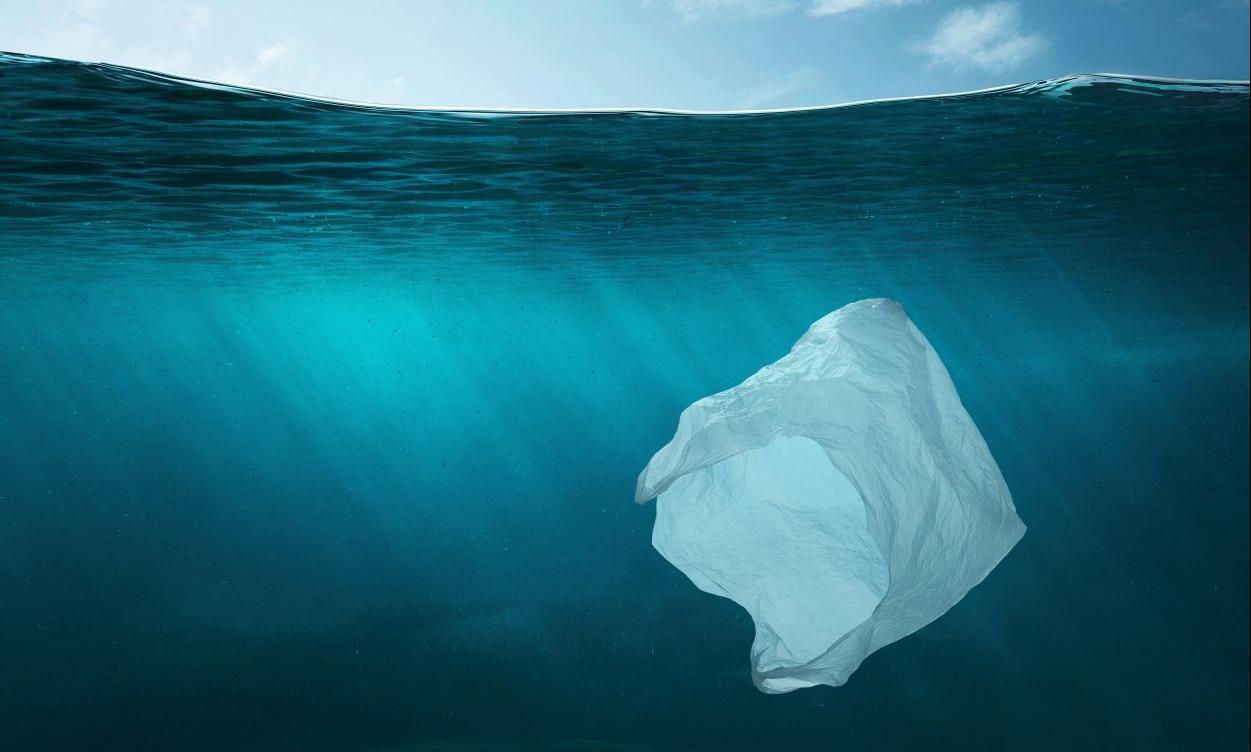 Plastic rubbish under the sea