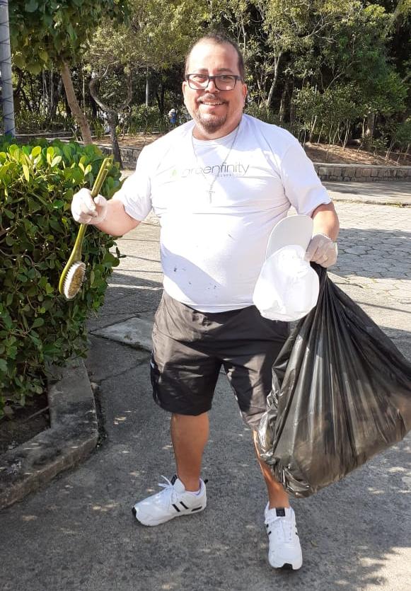 Müllbeseitigung und Bewusstseinsbildung  am Greenfinity Day 2019 in Vitoria, Brasilien