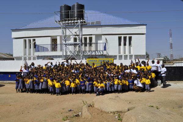 solar powered well for the Amina Zwindila Foundation School in Nigeria